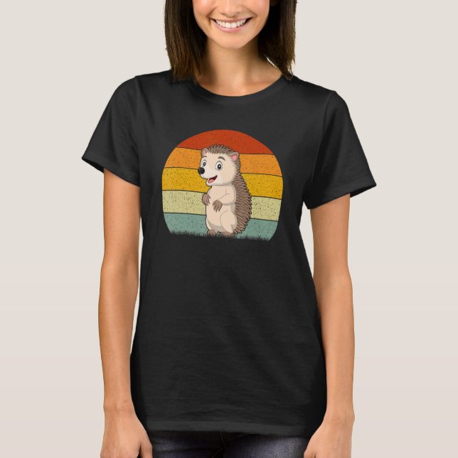 Camiseta ouriço  Estilo Retro Vintage (Frente)