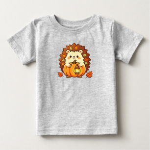 Camiseta ouriço fofo de outono