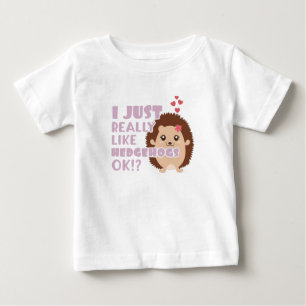 Camiseta ouriço fofo Eu simplesmente gosto muito de ouriços