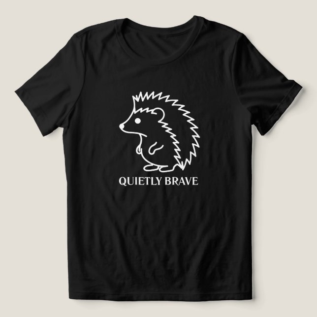 Camiseta Ouriço Quietamente Corajoso (Design frontal)