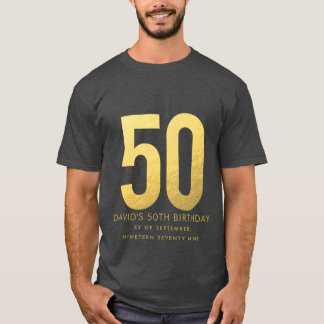 Camiseta Ouro 50º aniversário de casamento Partido Personal