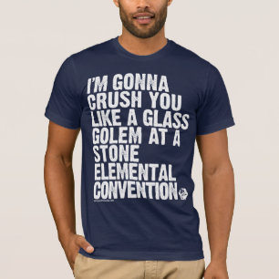 Camiseta OURO: A ameaça de vidro do Golem