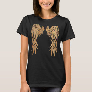 Camiseta Ouro Angel Asas nas costas - Design Angélica Asas