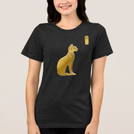 Camiseta Ouro Bastet - Deusa de Gato Egípcia