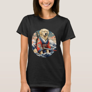 Camiseta Ouro bonito e recuperador como Samurai vende japon