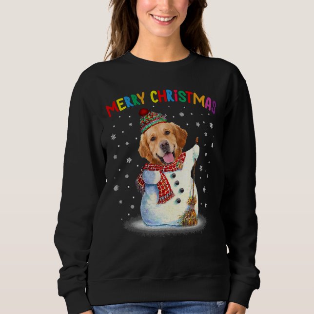 Camiseta Ouro Bonito Retriever Natal Pajama (Frente)