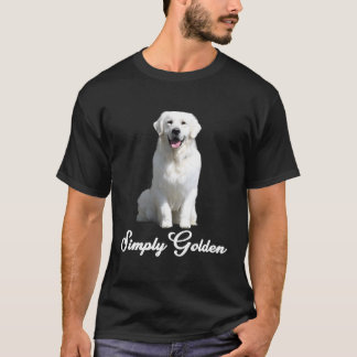 Camiseta Ouro branco em inglês Retriever Simplesmente Ouro