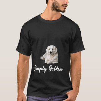 Camiseta Ouro branco em inglês Retriever Simplesmente Ouro