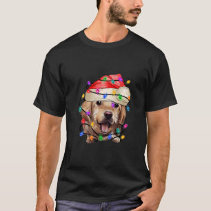 Camiseta Ouro Cachorro Recupera Papais noeis Feliz Belo Nat
