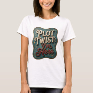 Camiseta Ouro Cativante ENREDO EU ESTOU Aqui Motivo Artísti