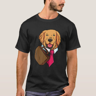 Camiseta Ouro Comercial Cachorro do Retriever Empreendedor