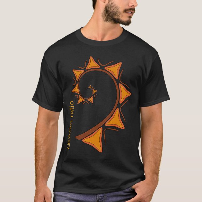 Camiseta Ouro Cortado Matemática Números Não Racionais Natu (Frente)