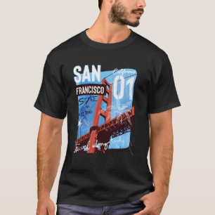 Camiseta Ouro da Califórnia Ponte San Francisco Fr