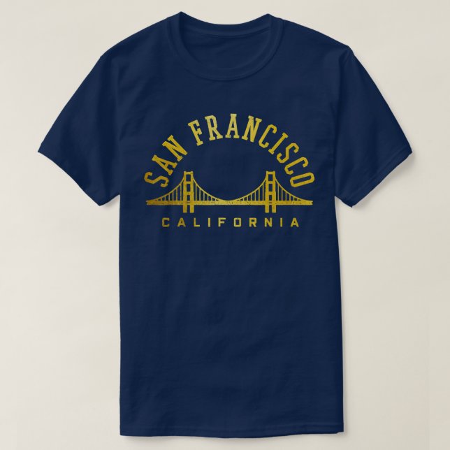 Camiseta Ouro da Califórnia Ponte Vintag (Frente do Design)