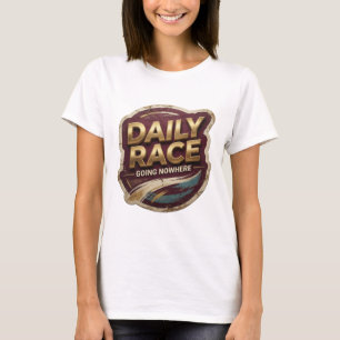 Camiseta Ouro da Moda CORRIDA DIÁRIA SEM DESTINO