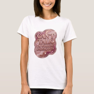 Camiseta Ouro da Moda NÃO POSSO FALAR ESTOU TRABALHANDO DIS