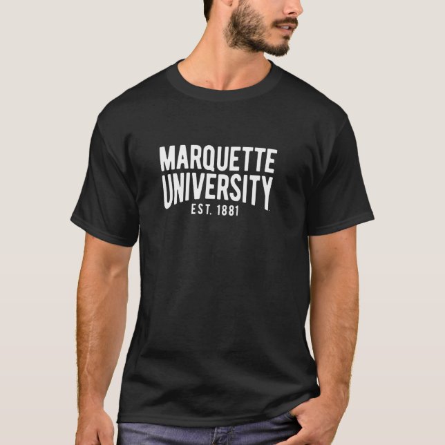 Camiseta Ouro Da Universidade Marquette Eagles Estabeleceu  (Frente)