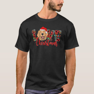 Camiseta Ouro de amor retorna Natal Francês Cachorro da Mãe