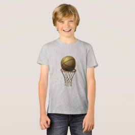 Camiseta Ouro de basquete e Design Hoop