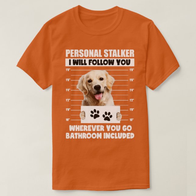 Camiseta Ouro de Cachorro do Agente Pessoal Labrador Retrie (Frente do Design)