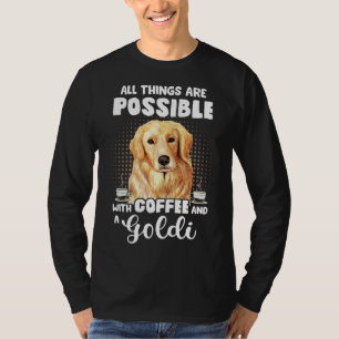 Camiseta Ouro De Café Retriever Engraçado Dizendo Cachorro 