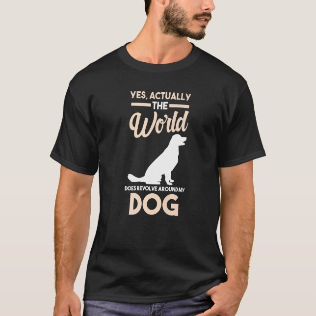 Camiseta Ouro de cão - Retriever Labrador (Frente)