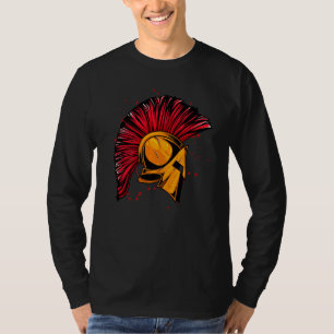 Camiseta Ouro de capacete espartano Sparta Gladiator Gym