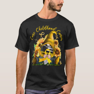 Camiseta Ouro de Crianças Curtas Gnomo de Friso Cancer A