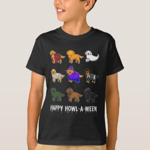 Camiseta Ouro de diversão Cachorro do Reitor Feliz Hallowee