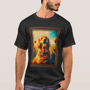 Camiseta Ouro de galinheiro reprodutor Pintando Flor de Gir