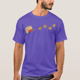 Camiseta Ouro de Natal Camper Van Retriever Sleigh Xmas