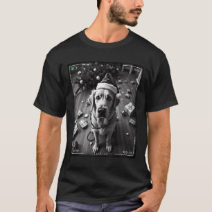 Camiseta Ouro De Natal De Retriever Capturado Na Câmera