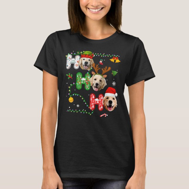 Camiseta Ouro de Natal Ho Ho Retriever 351 (Frente)