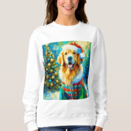 Camiseta Ouro de Natal para Retriever