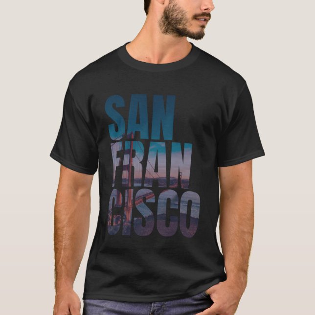 Camiseta Ouro de São Francisco Ponte California Landma (Frente)