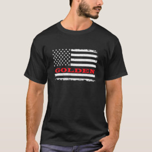 Camiseta Ouro de Sinalizador Americano Usa Patriotic Sou