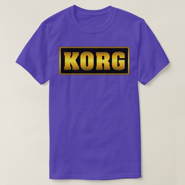Camiseta Ouro de Vintage Korg Synth (Frente do Design)