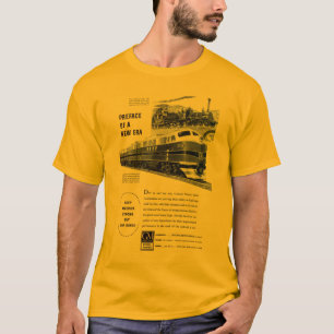 Camiseta Ouro do motriz do eletro do diesel 1948 da estrada