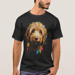 Camiseta Ouro Doodle Puppy Melhor Cachorro Andando Ventilad