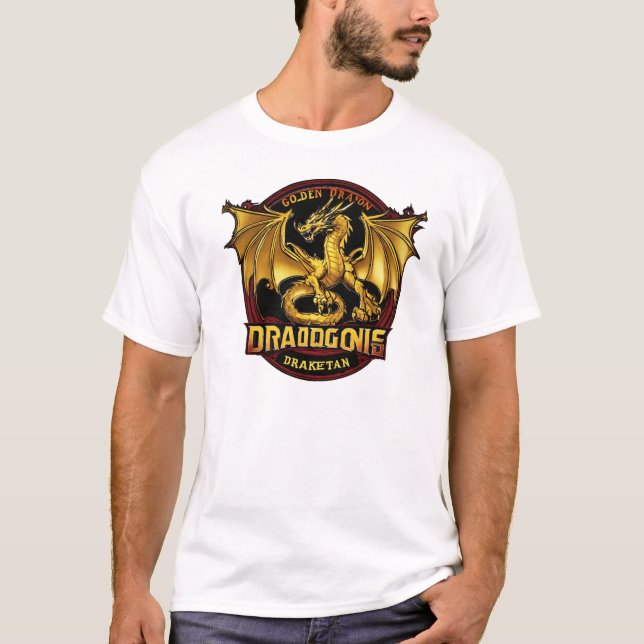 Camiseta Ouro Dragon Hoops: Solte a Força na Cour (Frente)