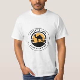 Camiseta Ouro e Design do deserto do camelo preto