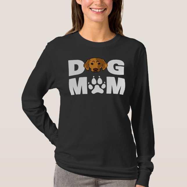 Camiseta Ouro Engraçado Cachorro Mãe Amor R (Frente)