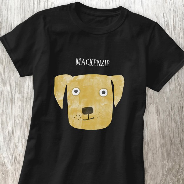 Camiseta Ouro engraçado Labrador Retriever Dog Nome persona (Fun golden labrador retriever dog personalized name t-shirt)