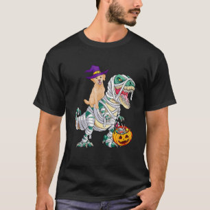 Camiseta Ouro Engraçado Retriever Andando Mummy T Rex Hallo