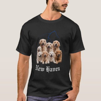 Camiseta Ouro Engraçado Retriever Bootleg New Haven Conne