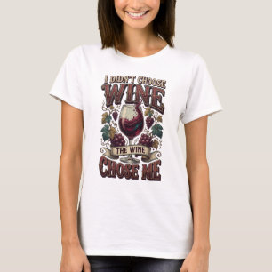 Camiseta Ouro EU NÃO ESCOLHI O VINHO O VINHO ME ESCOLHEU v2