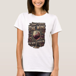 Camiseta Ouro EU NÃO ESCOLHI O VINHO O VINHO ME ESCOLHEU v2