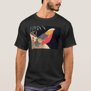 Camiseta Ouro faisão na neve por Ito Jakuchu
