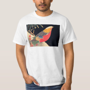 Camiseta Ouro faisão na neve por Ito Jakuchu