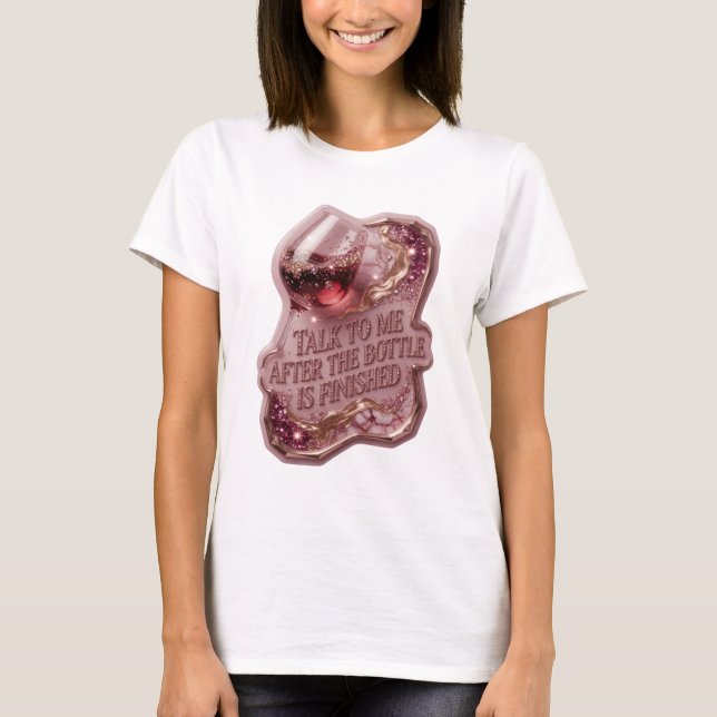 Camiseta Ouro FALE COMIGO DEPOIS QUE A GARRAFA ACABAR (Frente)